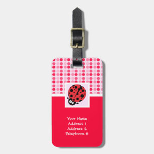 Cute Ladybug Luggage Tag