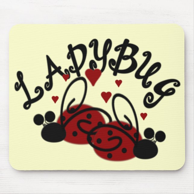 Cute Ladybug Mouse Mat (Front)