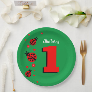 Cute Ladybug Paper Plate
