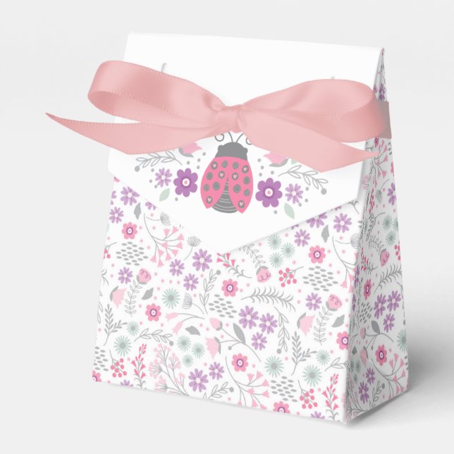 Cute Ladybug Party Favour Box (Front Side)