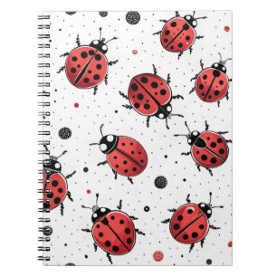 Cute Ladybug Pattern Notebook