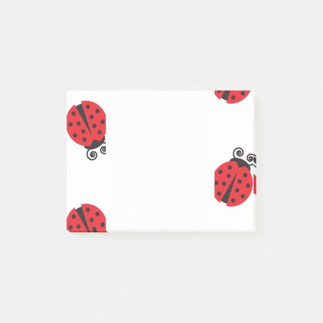 Cute Ladybug Pattern Post-it Notes (Front)