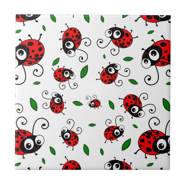 Cute ladybug pattern tile (Front)