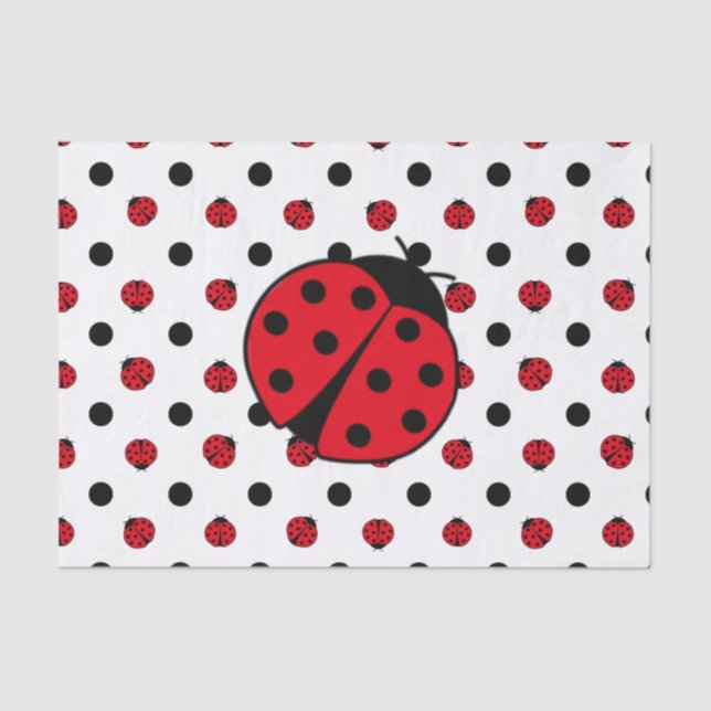 Cute ladybug pattern tissue paper (Front)
