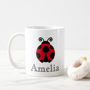Cute Ladybug Personalised  Coffee Mug