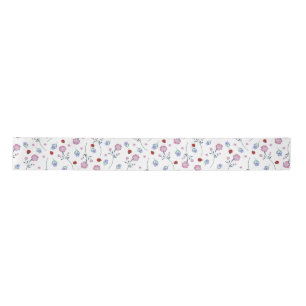Cute Ladybug Polka dot Daisy Flower Rustic Pattern Satin Ribbon