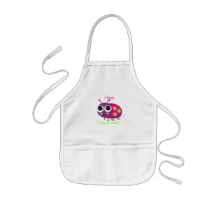 Cute Ladybug "Positive Thoughts" Toddler T-Shirt Kids Apron