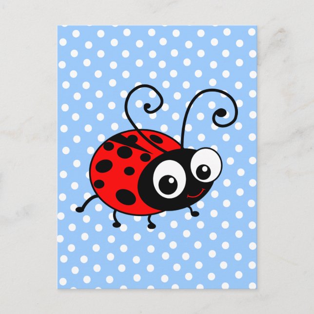 Cute Ladybug Postcard (Front)