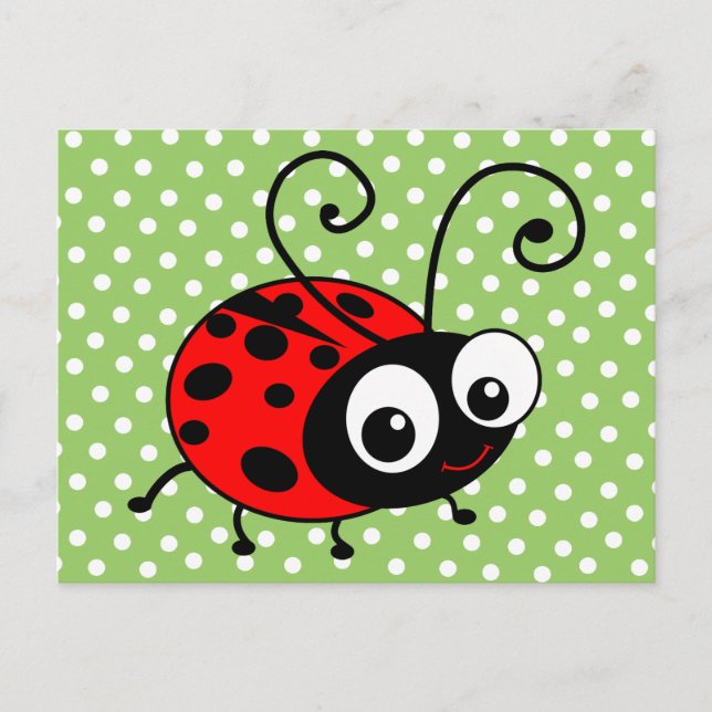 Cute Ladybug Postcard (Front)