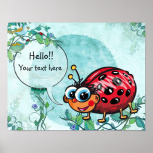 Cute LadyBug Poster