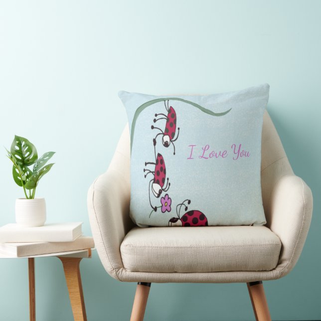 Cute Ladybug Professing his Love Cushion (Chair)
