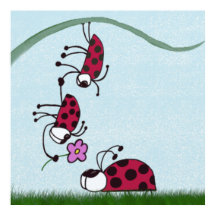 Cute Ladybug Professing His Love Painting