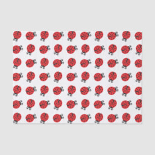 Cute Ladybug Red and Black Tissue Paper