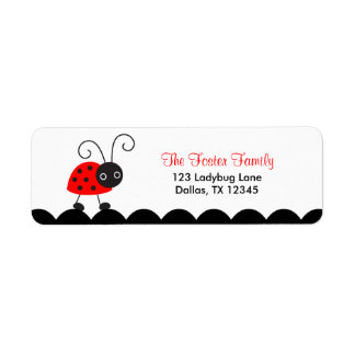 Cute Ladybug Return Address Labels