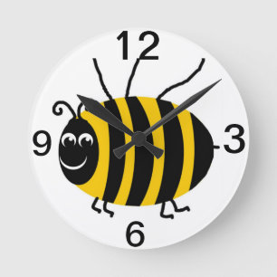 Cute Ladybug Round Clock