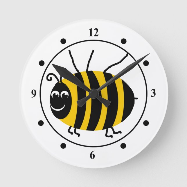 Cute Ladybug Round Clock (Front)