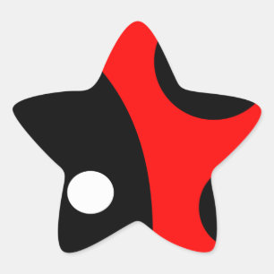 Cute ladybug star sticker