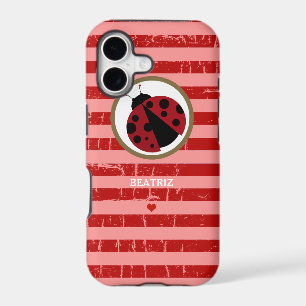 cute ladybug & stripes personalised