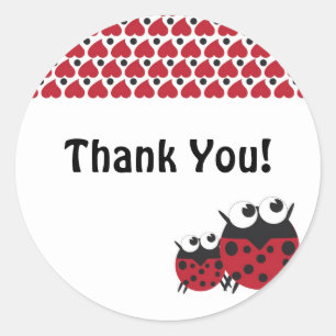 CUTE LadyBug Thank You Sticker