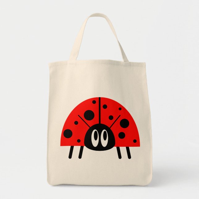Cute Ladybug Tote Bag (Front)