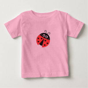 Cute ladybug with black hearts in place of spots baby T-Shirt