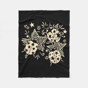 Cute Ladybug Y2k Nge 2000s Alt 90s Vintage Star Fleece Blanket