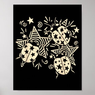 Cute Ladybug Y2k Nge 2000s Alt 90s Vintage Star Poster