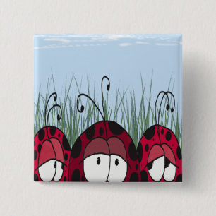 Cute Ladybugs 15 Cm Square Badge