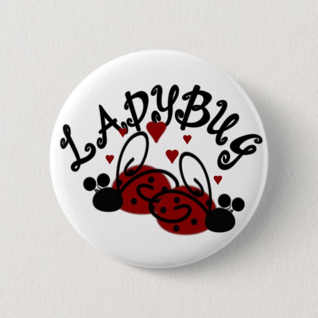 Cute Ladybugs 6 Cm Round Badge (Front)