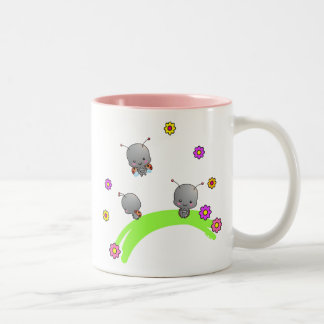 Cute Ladybugs and Flowers Mug
