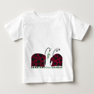 Cute Ladybugs And Mistletoe Baby T-Shirt