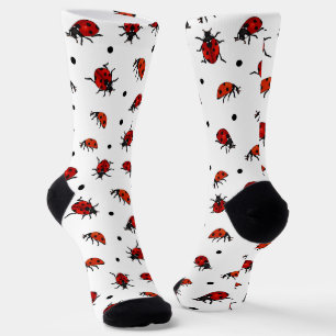 Cute Ladybugs and Polka Dots Ladybird Socks