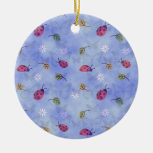 Cute Ladybugs Ceramic Tree Decoration