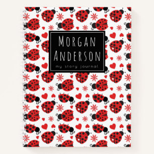 Cute Ladybugs Custom School Notebook