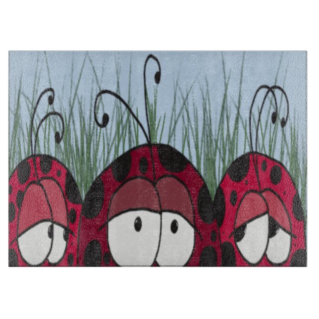 Cute Ladybugs Cutting Board (Front)