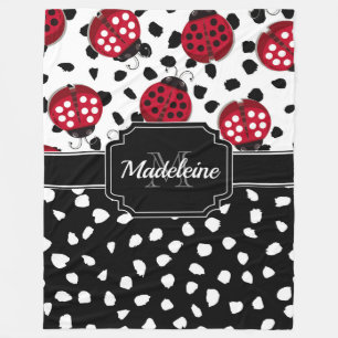 Cute Ladybugs Fleece Blanket