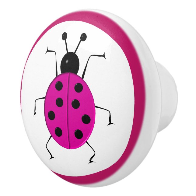 Cute Ladybugs for Kids Ceramic Knob (Right)