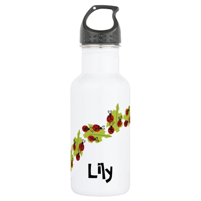 Cute Ladybugs  Kids  Stainless Steel Water Bottle (Front)