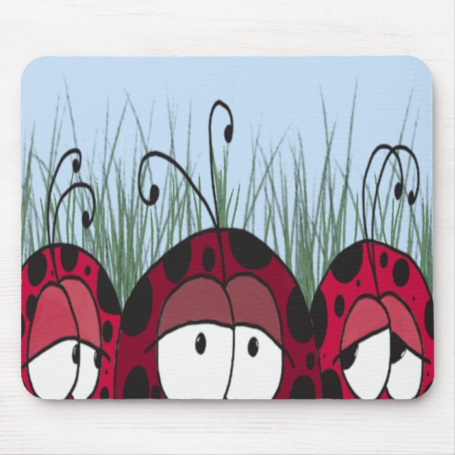 Cute Ladybugs Mouse Mat (Front)