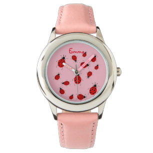 cute ladybugs, personalised watch