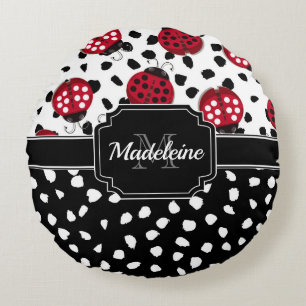 Cute Ladybugs Round Cushion