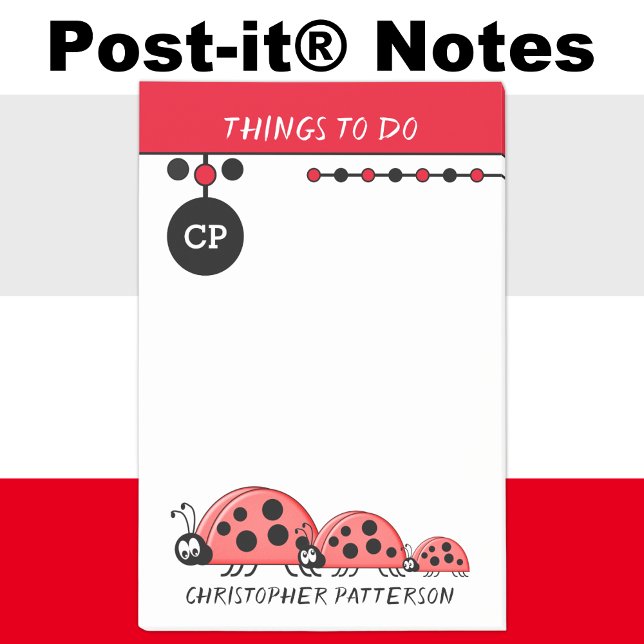 Cute ladybugs things to do name kids red post-it notes (Creator Uploaded)