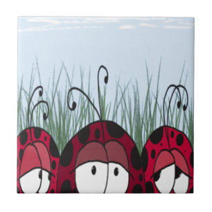Cute Ladybugs Tile