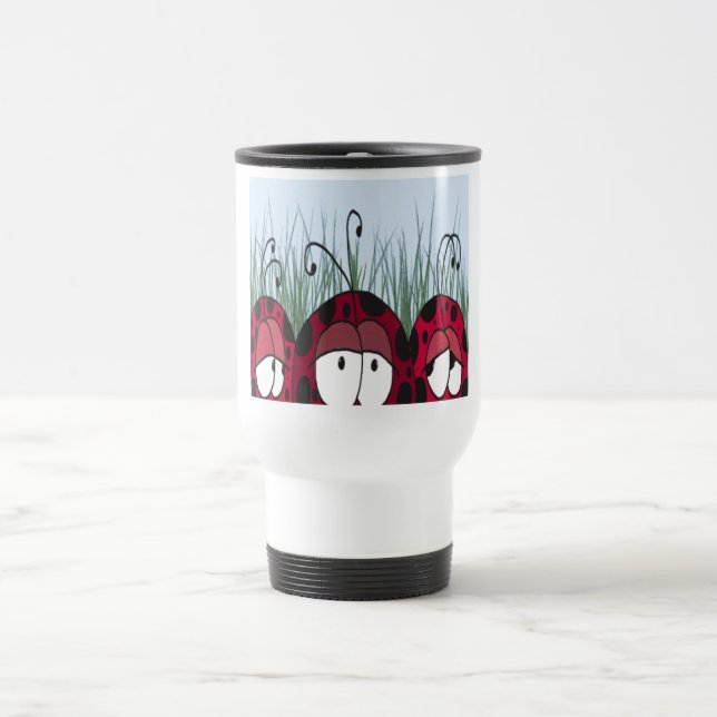 Cute Ladybugs Travel Mug (Center)
