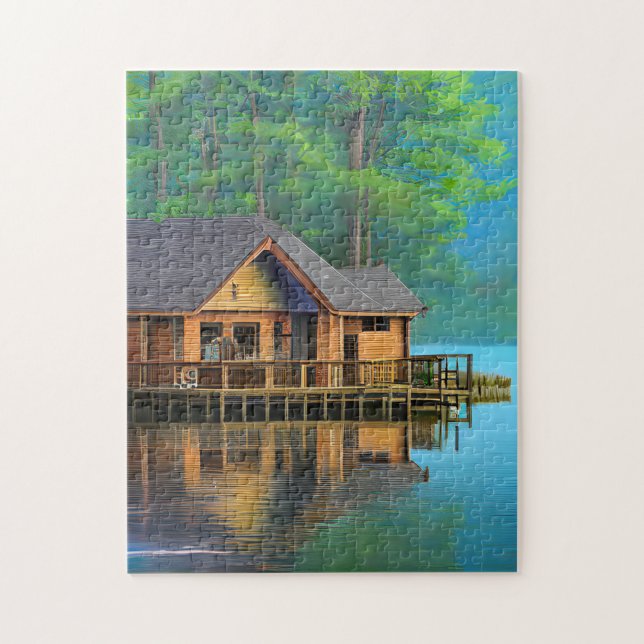Cute Lake House Jigsaw Puzzle (Vertical)