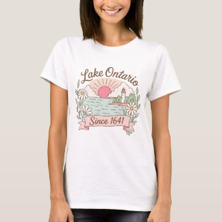 Cute Lake Ontario Pastel Landscape T-Shirt