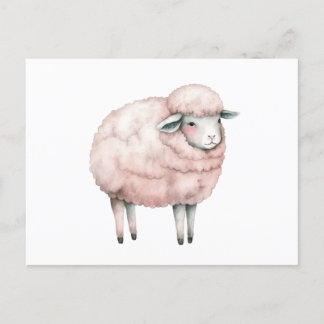 Cute lamb baby bodysuit postcard