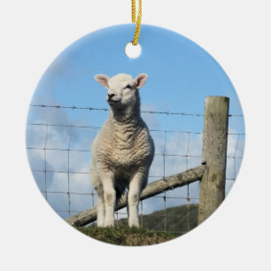 CUTE LAMB  CERAMIC TREE DECORATION