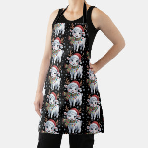Cute Lamb Christmas Funny Animal Lover Farmer  Apron