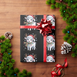 Cute Lamb Christmas Funny Animal Lover Farmer  Wrapping Paper